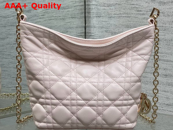 Dior Mini Toujours Hobo Bag in Ballet Pink Cannage Lambskin Replica