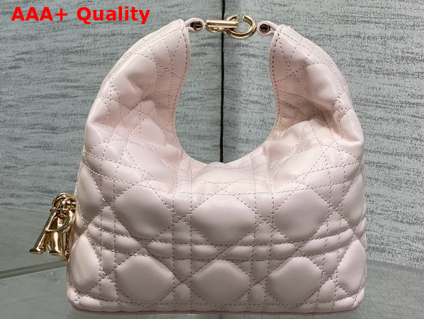 Dior Mini Toujours Hobo Bag in Ballet Pink Cannage Lambskin Replica