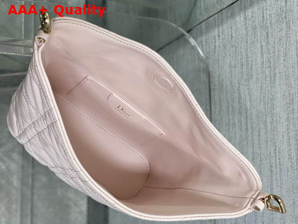 Dior Mini Toujours Hobo Bag in Ballet Pink Cannage Lambskin Replica