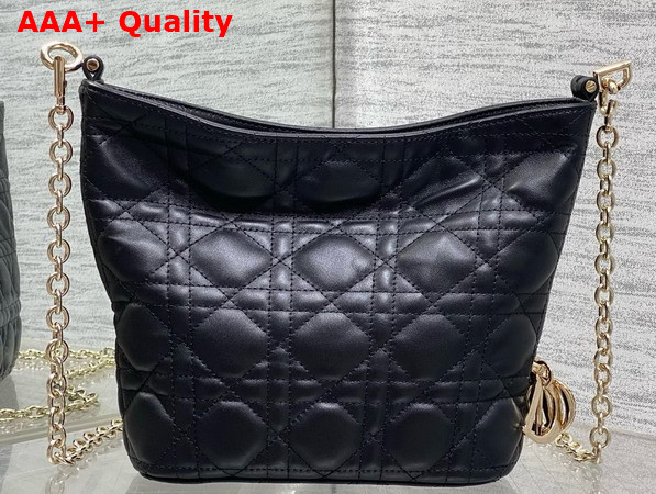 Dior Mini Toujours Hobo Bag in Black Cannage Lambskin Replica