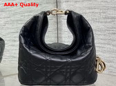 Dior Mini Toujours Hobo Bag in Black Cannage Lambskin Replica