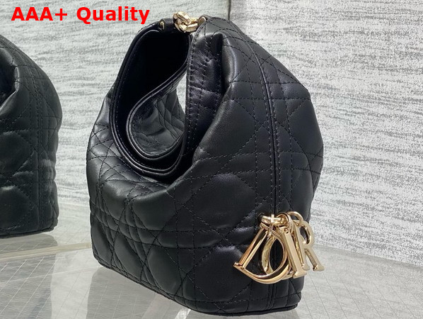 Dior Mini Toujours Hobo Bag in Black Cannage Lambskin Replica