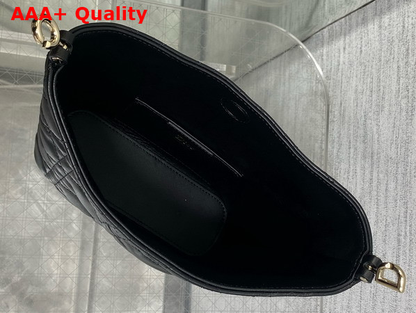 Dior Mini Toujours Hobo Bag in Black Cannage Lambskin Replica