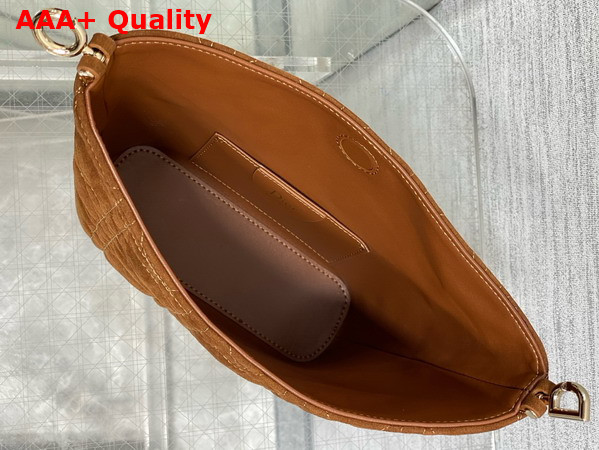 Dior Mini Toujours Hobo Bag in Brown Cannage Suede Goatskin Replica
