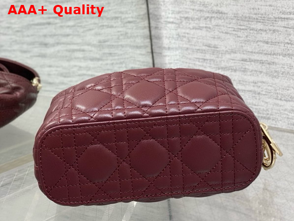 Dior Mini Toujours Hobo Bag in Burgundy Cannage Lambskin Replica