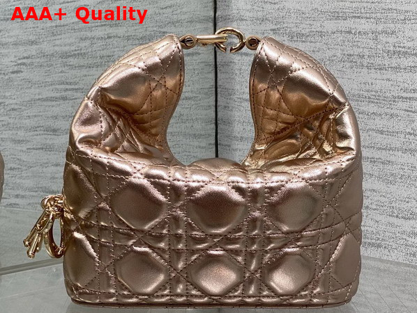 Dior Mini Toujours Hobo Bag in Champagne Cannage Lambskin Replica