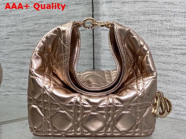 Dior Mini Toujours Hobo Bag in Champagne Cannage Lambskin Replica