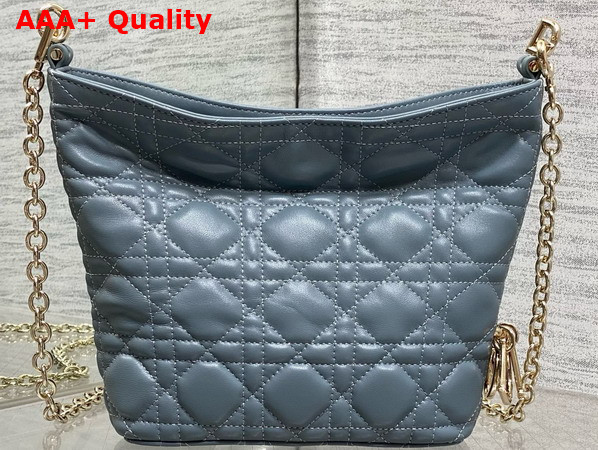 Dior Mini Toujours Hobo Bag in Cloud Blue Cannage Lambskin Replica