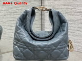 Dior Mini Toujours Hobo Bag in Cloud Blue Cannage Lambskin Replica