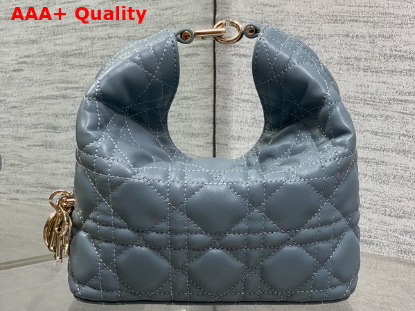 Dior Mini Toujours Hobo Bag in Cloud Blue Cannage Lambskin Replica