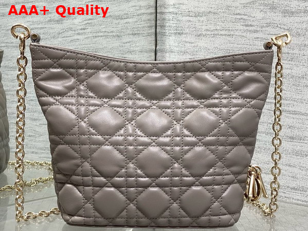 Dior Mini Toujours Hobo Bag in Gray Cannage Lambskin Replica