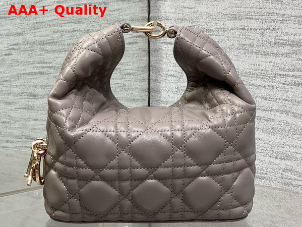 Dior Mini Toujours Hobo Bag in Gray Cannage Lambskin Replica