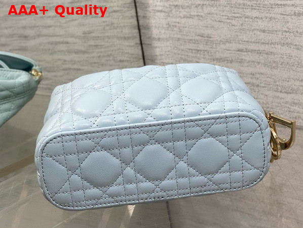 Dior Mini Toujours Hobo Bag in Ice Blue Cannage Lambskin Replica