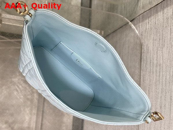 Dior Mini Toujours Hobo Bag in Ice Blue Cannage Lambskin Replica