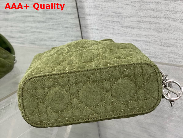 Dior Mini Toujours Hobo Bag in Khaki Cannage Suede Goatskin Replica