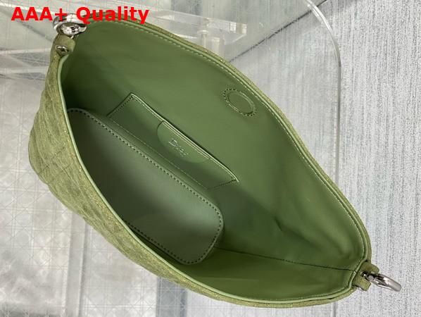 Dior Mini Toujours Hobo Bag in Khaki Cannage Suede Goatskin Replica