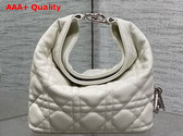 Dior Mini Toujours Hobo Bag in Latte Cannage Lambskin Replica