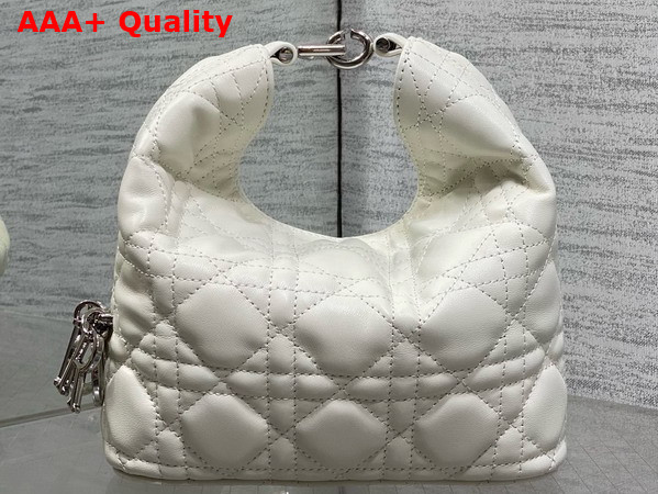 Dior Mini Toujours Hobo Bag in Latte Cannage Lambskin Replica