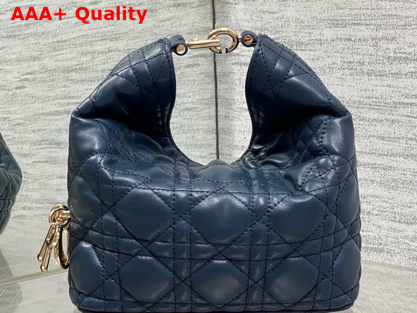 Dior Mini Toujours Hobo Bag in Navy Blue Cannage Lambskin Replica