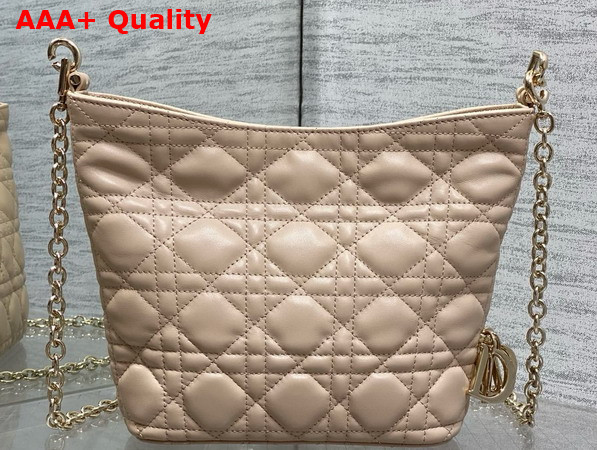 Dior Mini Toujours Hobo Bag in Nude Cannage Lambskin Replica