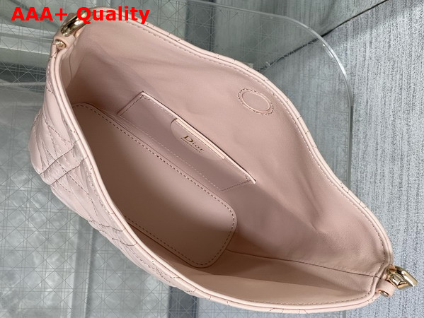 Dior Mini Toujours Hobo Bag in Powder Pink Cannage Lambskin Replica