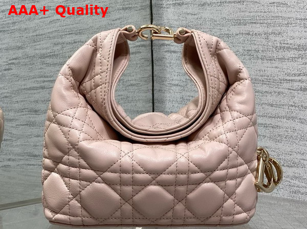 Dior Mini Toujours Hobo Bag in Powder Pink Cannage Lambskin Replica