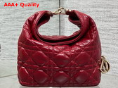 Dior Mini Toujours Hobo Bag in Red Cannage Lambskin Replica