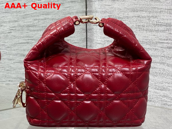 Dior Mini Toujours Hobo Bag in Red Cannage Lambskin Replica