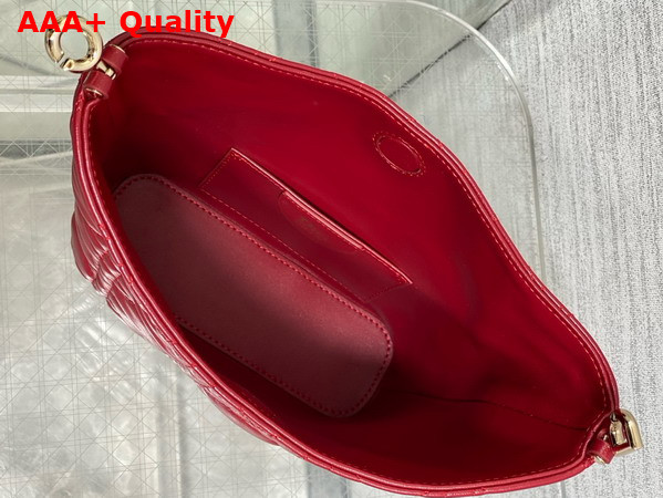 Dior Mini Toujours Hobo Bag in Red Cannage Lambskin Replica