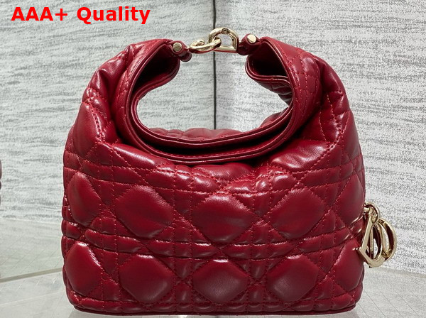 Dior Mini Toujours Hobo Bag in Red Cannage Lambskin Replica