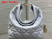 Dior Mini Toujours Hobo Bag in Shirt Blue Cannage Lambskin Replica