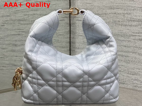 Dior Mini Toujours Hobo Bag in Shirt Blue Cannage Lambskin Replica
