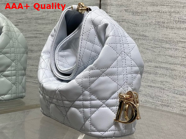Dior Mini Toujours Hobo Bag in Shirt Blue Cannage Lambskin Replica