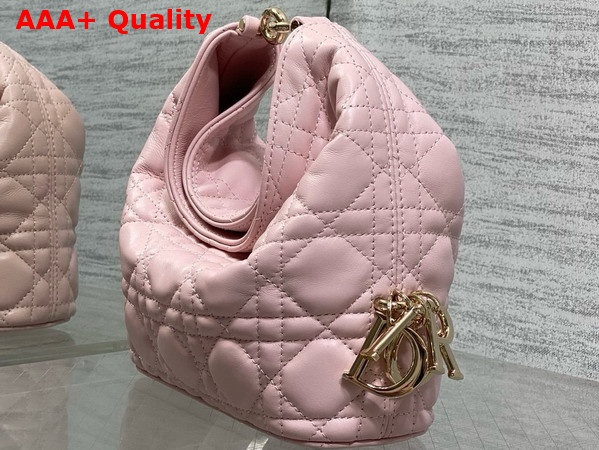 Dior Mini Toujours Hobo Bag in Soupir Pink Cannage Lambskin Replica
