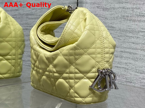 Dior Mini Toujours Hobo Bag in Yellow Cannage Lambskin Replica