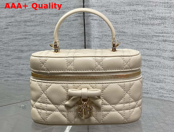 Dior Mini Vanity in Beige Cannage Lambskin Replica