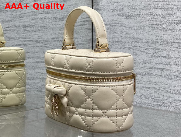 Dior Mini Vanity in Beige Cannage Lambskin Replica