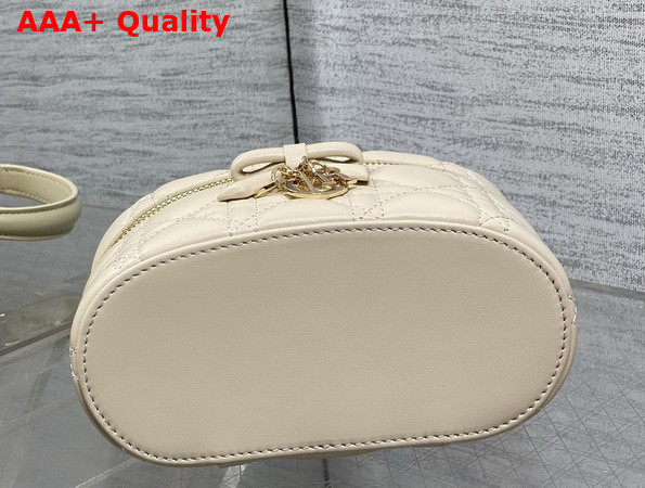 Dior Mini Vanity in Beige Cannage Lambskin Replica