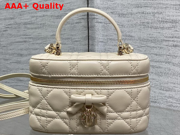 Dior Mini Vanity in Beige Cannage Lambskin Replica