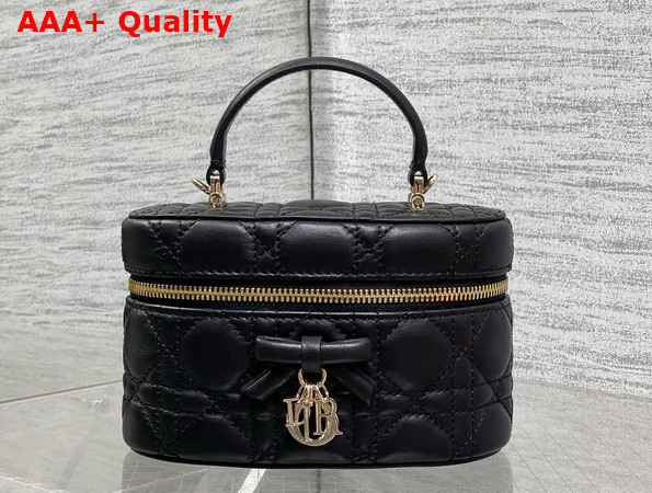 Dior Mini Vanity in Black Cannage Lambskin Replica