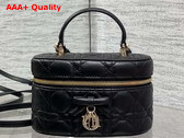 Dior Mini Vanity in Black Cannage Lambskin Replica