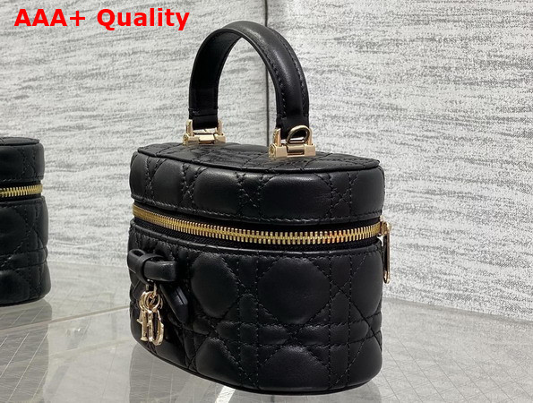 Dior Mini Vanity in Black Cannage Lambskin Replica