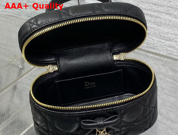 Dior Mini Vanity in Black Cannage Lambskin Replica