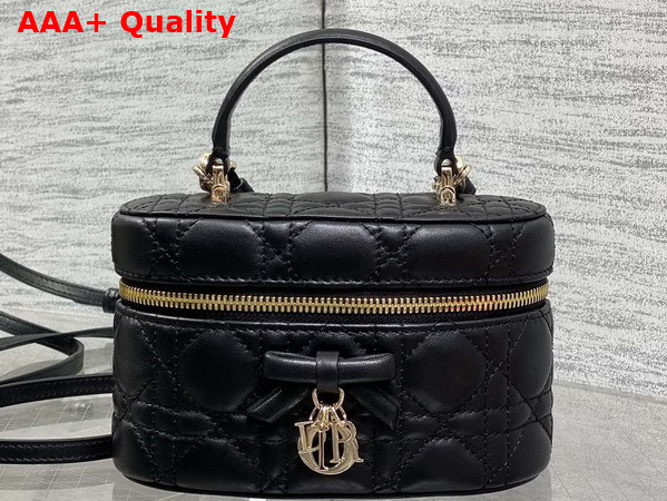 Dior Mini Vanity in Black Cannage Lambskin Replica