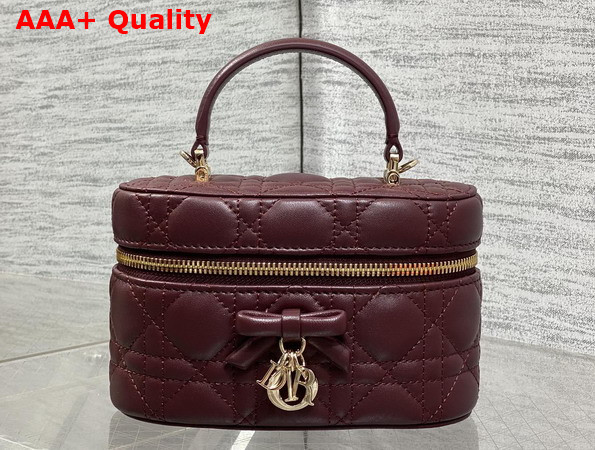 Dior Mini Vanity in Plum Cannage Lambskin Replica