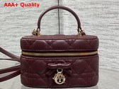 Dior Mini Vanity in Plum Cannage Lambskin Replica