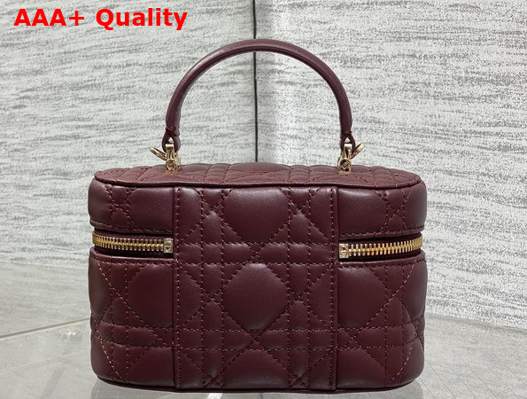 Dior Mini Vanity in Plum Cannage Lambskin Replica