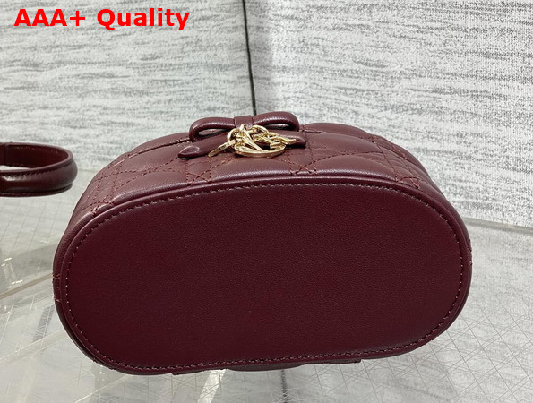Dior Mini Vanity in Plum Cannage Lambskin Replica