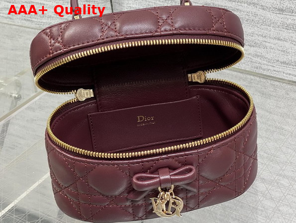 Dior Mini Vanity in Plum Cannage Lambskin Replica