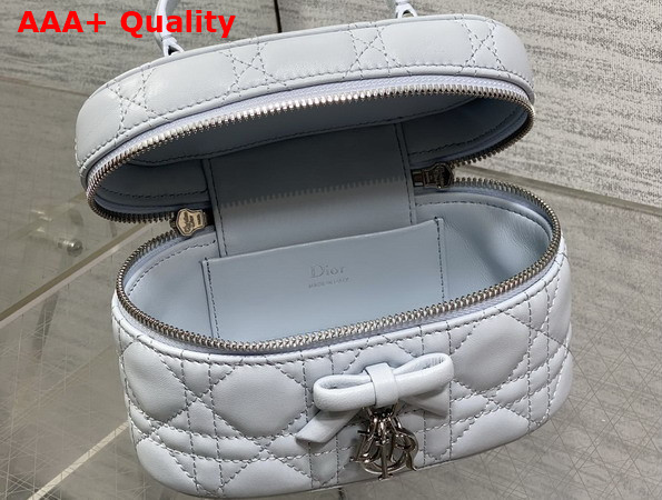 Dior Mini Vanity in Shirt Blue Cannage Lambskin Replica